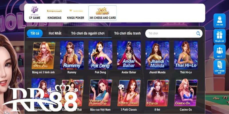 Đa dạng nhà phát hành hấp dẫn, tuyệt vời tại game bài RR88