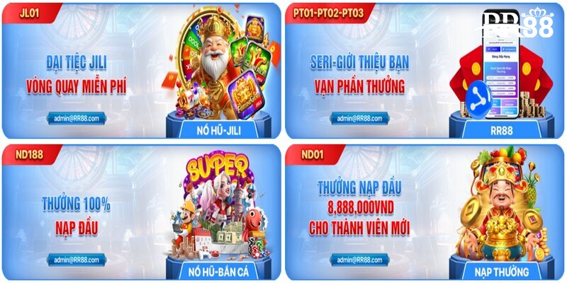 Vô số chương trình tặng thêm điểm cược khi nạp tại RR88