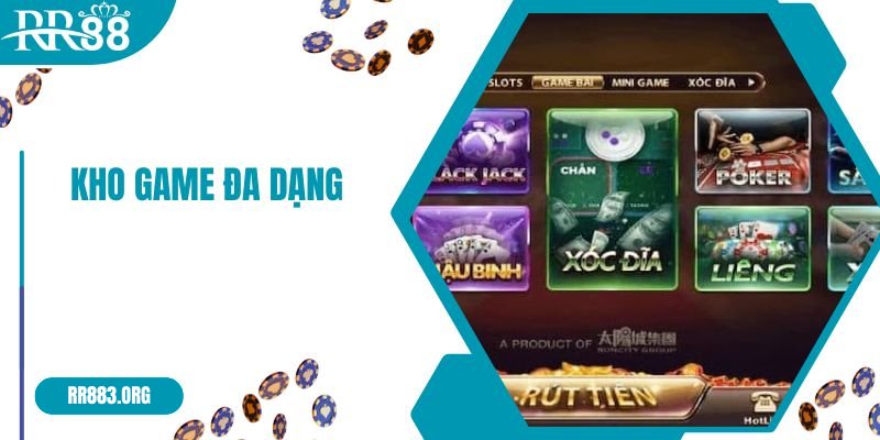 Kho game đa dạng thỏa sức cho người chơi tham gia